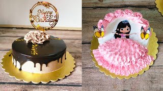 Easy cake decoration | Cake decoration tutorial | Chocolate cake design | vanilla cake design |