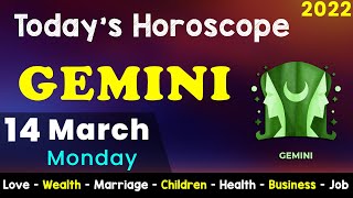 Aj Ka Din Kaisa Rahe Ga | Gemini Daily Horoscope | Horoscope Today | Aj Ka Din | 14 March 2022