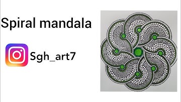 Spiral mandala | Green mandala