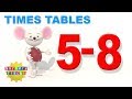 Learn your times tables | Multiplication tables 5-8 | New in 3D | NurseryTracks