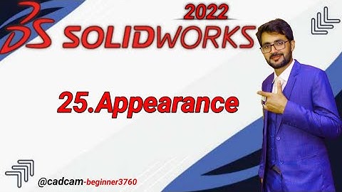 SolidWorks Tutorial in Urdu/Hindi 25.Appearance