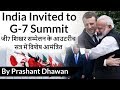 India Invited to G-7 Summit जी7 शिखर सम्मेलन के आउटरीच सत्र में विशेष आमंत्रित …
