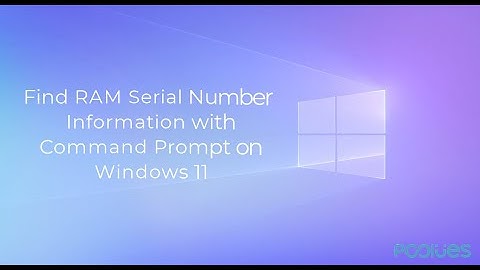 Find RAM Serial Number  Information with Command Prompt on Windows 11