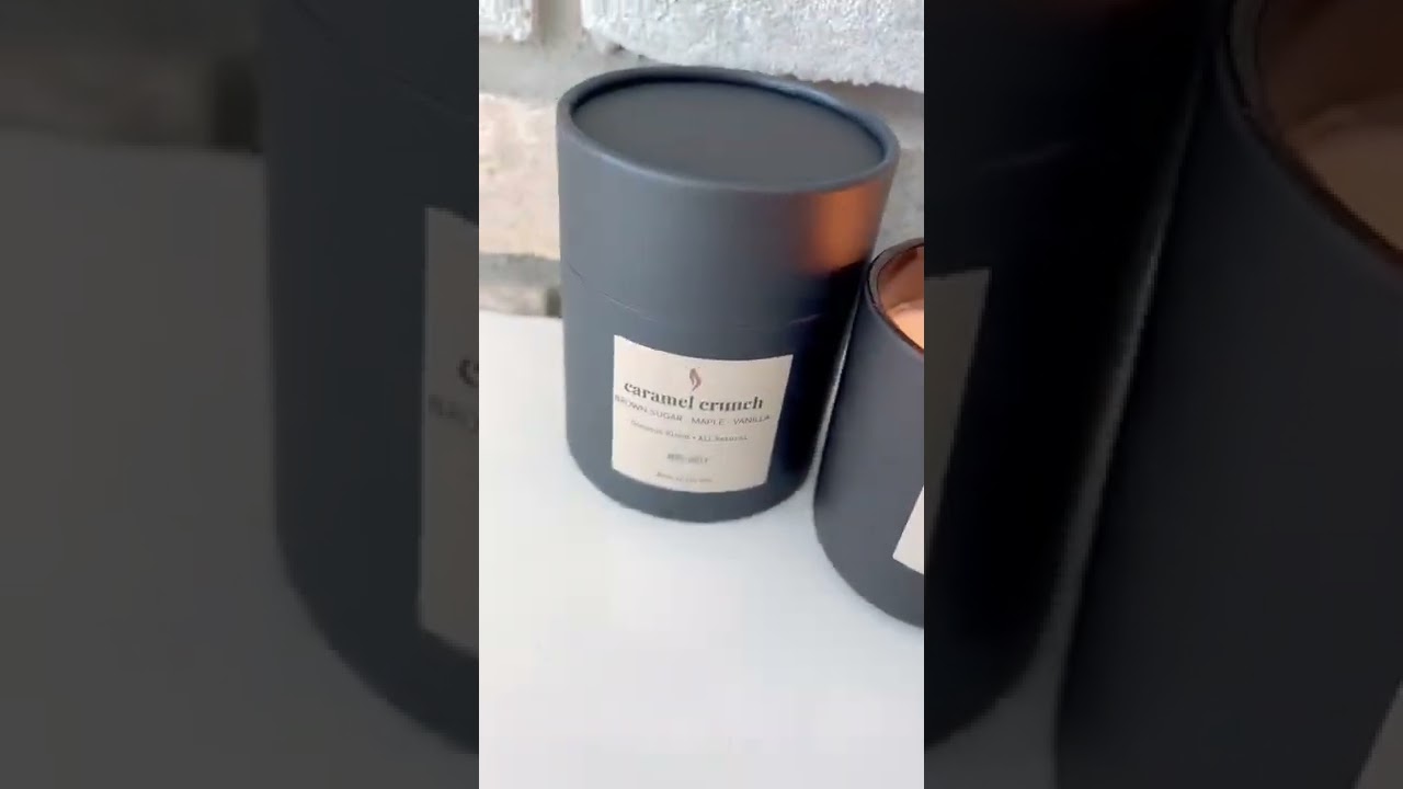 Our new Caramel Crunch all-natural candle.  