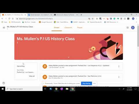 Nelsen Middle School Google Classroom Tutorial: Review/Overview of Calendar