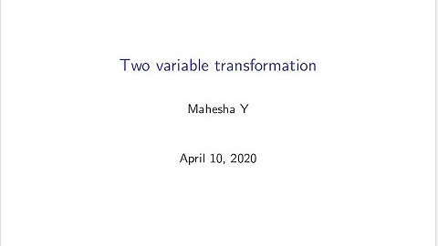 18EC44 ESLA Module-2 Bivariate Transformation