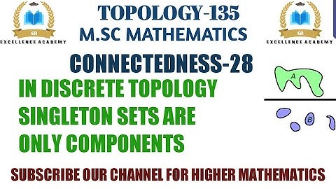 In discrete topology singleton sets are only components || Components in topological space|