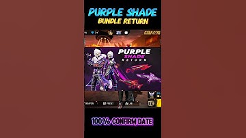 Purple Shade Bundle Return Date 2025 Confirmed! 🔥 Free Fire Latest Leak #shorts