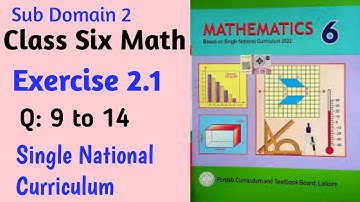 Six Class Math Exercise 2.1 q 9 to 14|| 6th Class Math New Book Chapter 2-SNC