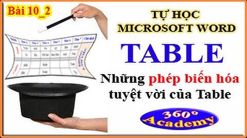 Tự học Microsoft Word - Bài 10_2: Table - Thần thông biến hóa trong Table