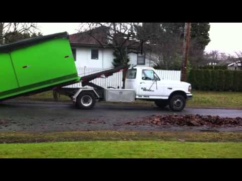 Free Junk Removal >> Blitz Disposal Mini Bin roll off pulling on 20 yards of ... Free Junk Removal >> Blitz Disposal Mini Bin roll off pulling on 20 yards of ...