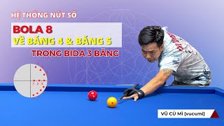 Hệ thống BOLA 8 về Băng 4 & 5 Trong Bida 3 băng - Vũ Củ Mì