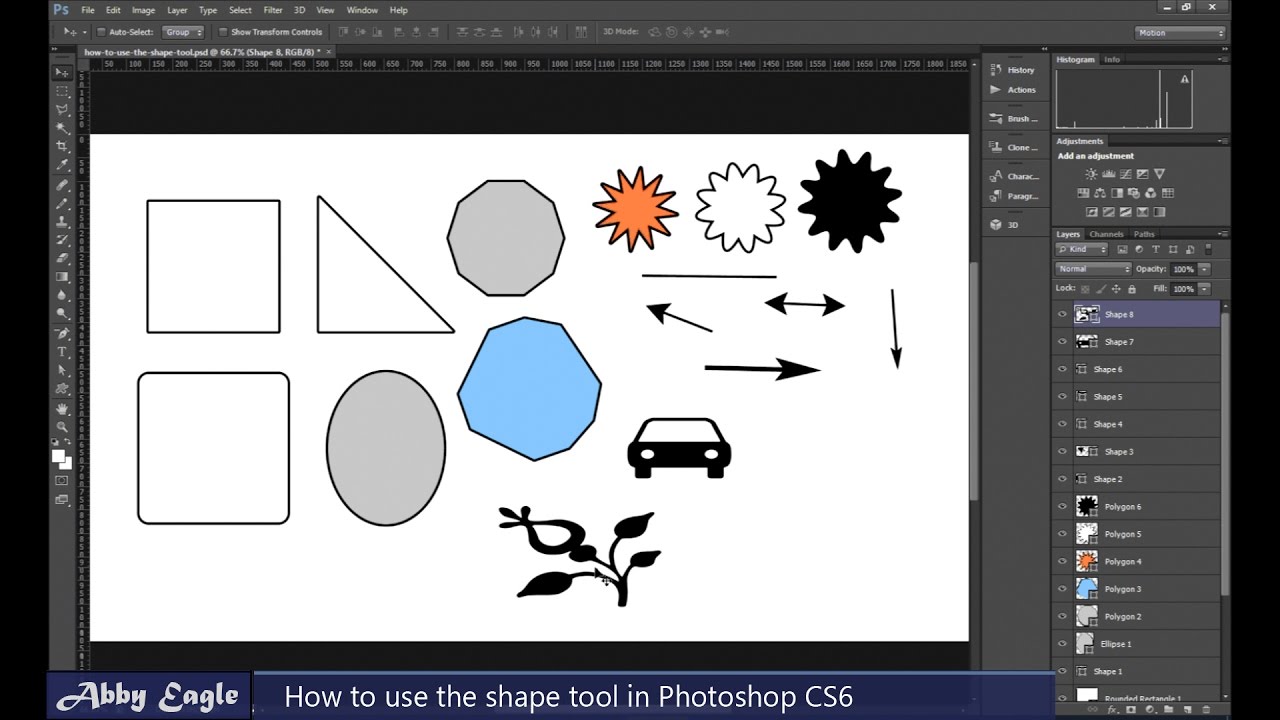 How to Make a Triangle & Shape in Photoshop CS6 - using ...