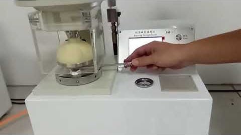 GNP 1 bursting strength tester operation video