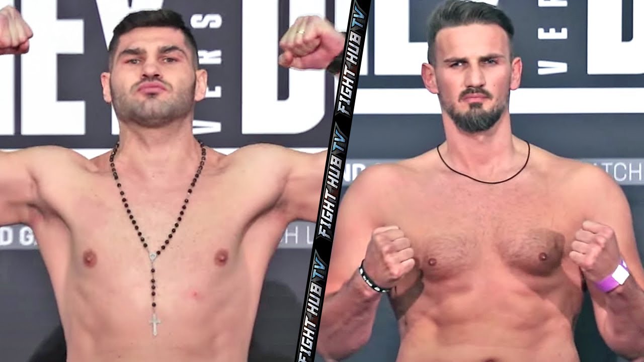 FILIP HRGOVIC VS EMIR AHMATOVIC - FULL WEIGH IN and FACE OFF VIDEO