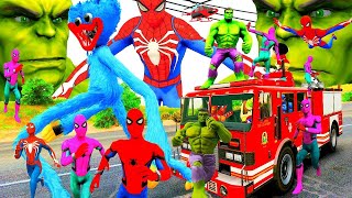 GTA V Spiderman Challenge Cars Epic New Monster Truck, Giải Cứu Siêu Nhân Người Nhện || tmphuong