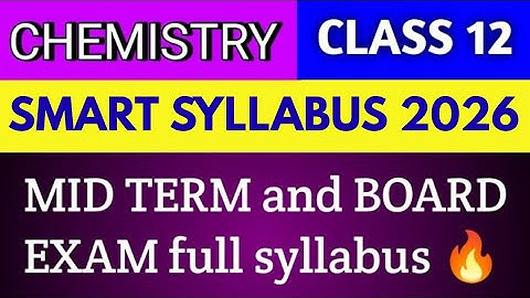 12th Class Chemistry Smart Syllabus 2026 | Punjab Board Smart Syllabus | FSC Part 2 Smart Syllabus
