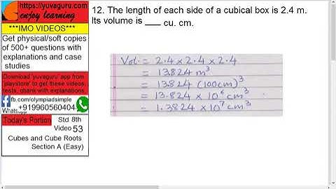 IMO Video Std 8 Cubes and Cube Roots #shorts12