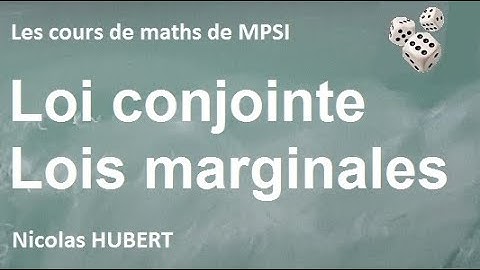 Couples de variables aléatoires : loi conjointe, lois marginales
