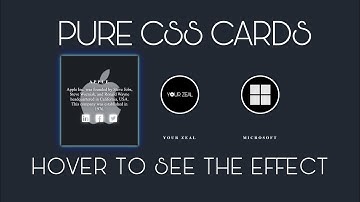 Professional Pure CSS Cards With Hover Effects.