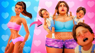 TRIPLETS RUINED MY PERFECT BODY 😭😱 SIMS 4 STORY