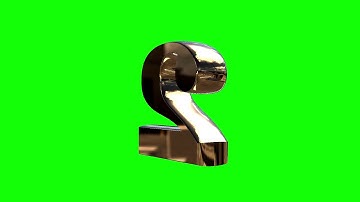 number two 3D text green screen loop animation stock footage HD - free Download Stock Footage