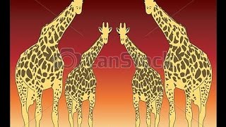 GIRAFFE FAMILY, ART THERAPY / ЖИРАФИКИ, РАСКРАСКА-АНТИСТРЕСС