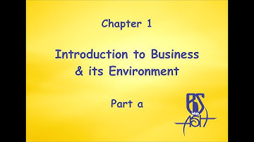 Introduction to Business and It