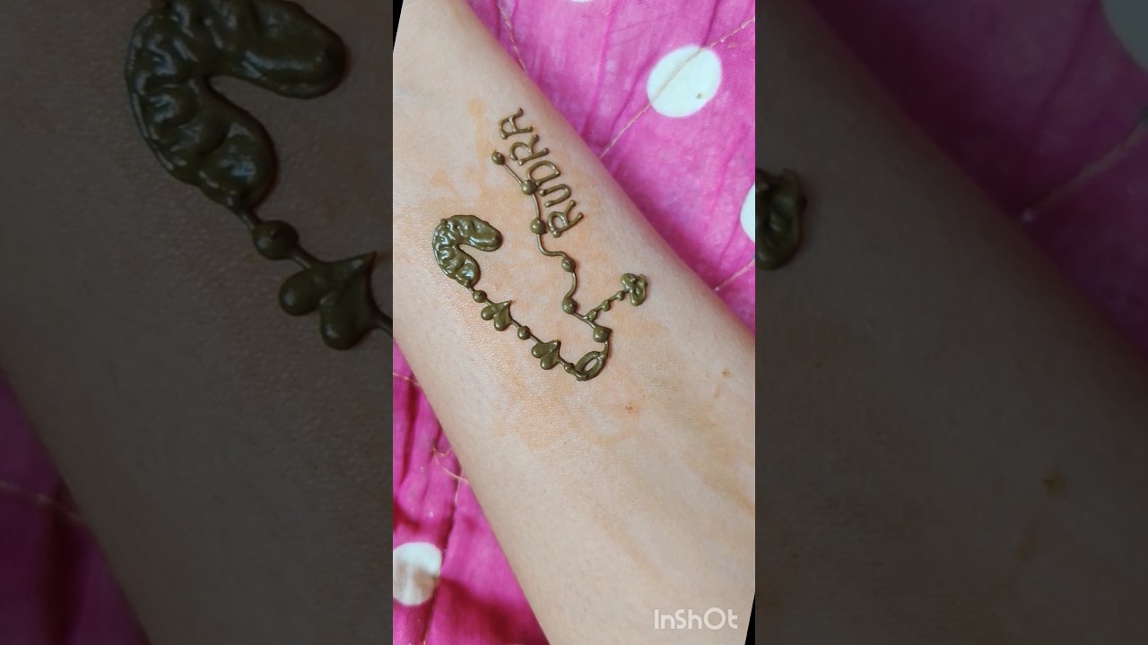 Rudra name mehndi tattoo design 