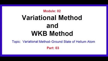 Variational method - Ground state of He atom
