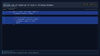[Coding] Maximum Sum of Subarray of Size K (Sliding Window) — Java DSA Prep