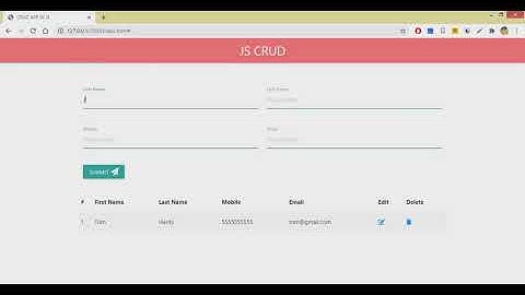 JS CRUD USING MATERIALIZE CSS