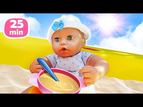 Jeux de sable avec Bébé Annabelle. Compilation des vidéos pour enfants
