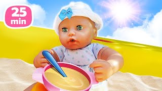 Jeux de sable avec Bébé Annabelle. Compilation des vidéos pour enfants