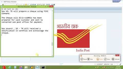 Cheque Request by SOs to HO Part 2 for Various Payments in SAP  CSI Indiapost