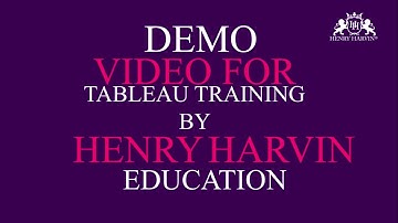 Demo Video for Tableau Training by Henry Harvin Education