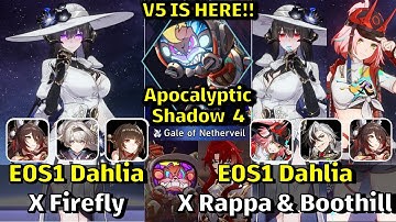 V5 IS HERE! E0S1 The Dahlia x Firefly, Rappa and Boothill Showcase | NEW Apocalyptic Shadow HSR 3.8