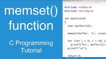 memset() function | C Programming Tutorial