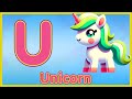 Letter U | Unicorn, Up, Universe &amp; Umbrella - Learn the Letter U