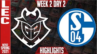 G2 vs S04 Highlights | LEC Spring 2021 W2D2 | G2 Esports vs Schalke 04