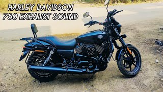 Harley Davidson 750 street motorcycle exhaust sound preowned super bike with backrest modified 2023