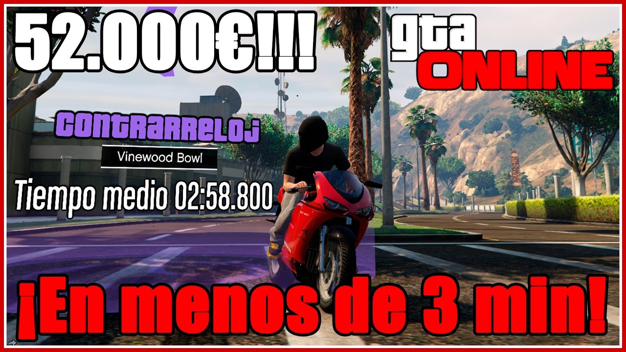 GTA 5 Online: 52.000$ en 3:00 minutos Contrarreloj Vinewood Bowl time attack pedals