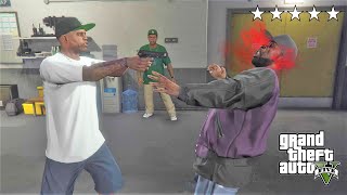 GTA 5 - Franklin, Lamar and Stretch’s BALLAS SHOOTOUT AND FIVE STAR ESCAPE FROM THE RECYCLING CENTER