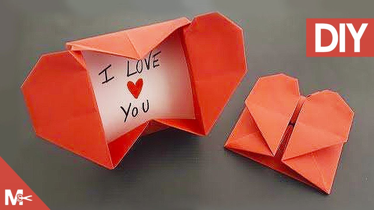 Como hacer Cajas de Corazón y Sobre Origami Heart Box & Envelope 💙
