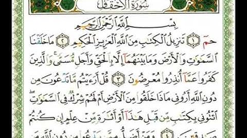 ٤٦ سورة الاحقاف ناصر القطامي
