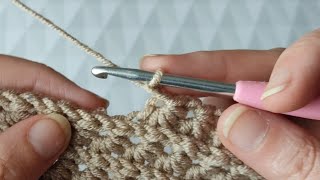 картинка: ✨ОБАЛДЕТЬ 💥ВСЕГО-ТО 2 РЯДА🔥 Плотный ,объёмный узор крючком.#вязание#узорыкрючком#вязаниесверой#вяжу
