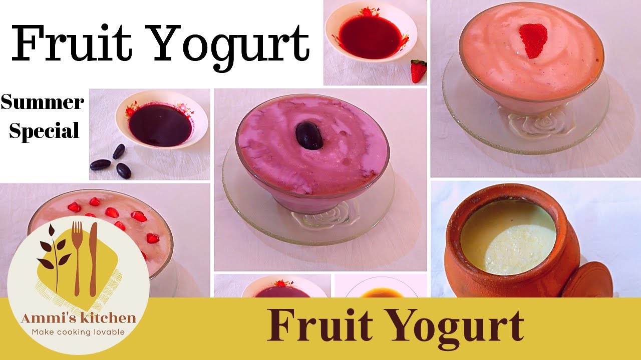Fruit Yogurt Recipe | How to make Yogurt at Home | Sweet Curd | Greek