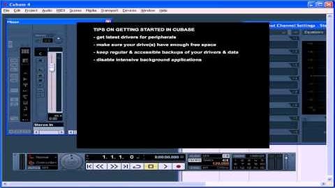 Cubase Video Tutorial - Lesson 09: Setting up your system to get started