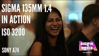Sigma 135mm 1.4 People test low light ISO 3200