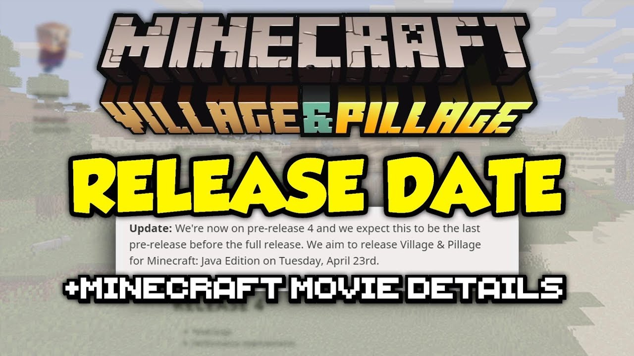 Minecraft 1.14 Release Date CONFIRMED + Minecraft Movie!? - YouTube